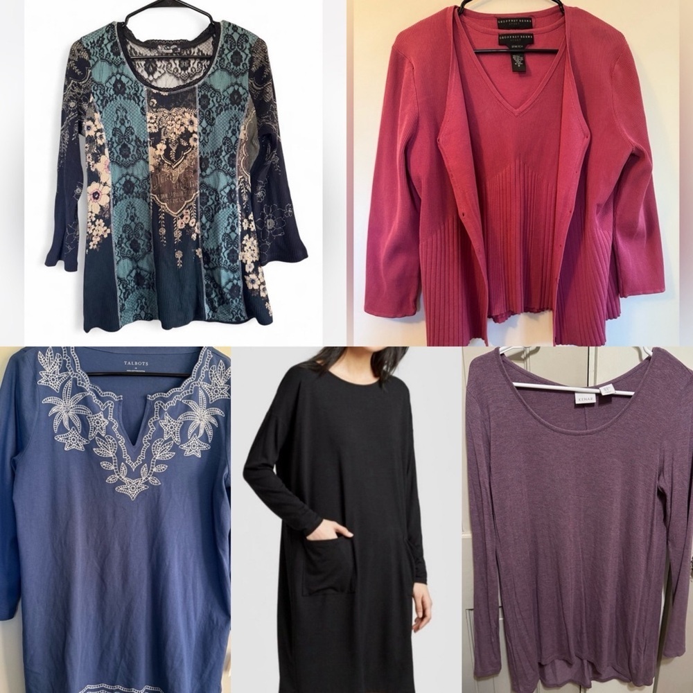 Women’s Top Bundle - 5 pieces , size medium , Kenar Eileen Fisher Talbots
